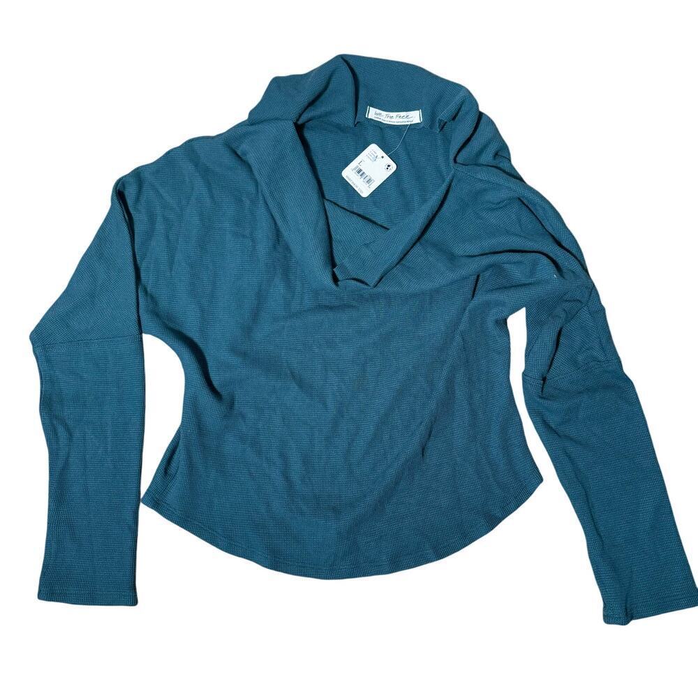 We the Free Women’s Green Olive long sleeve Top forward lead‎ size L